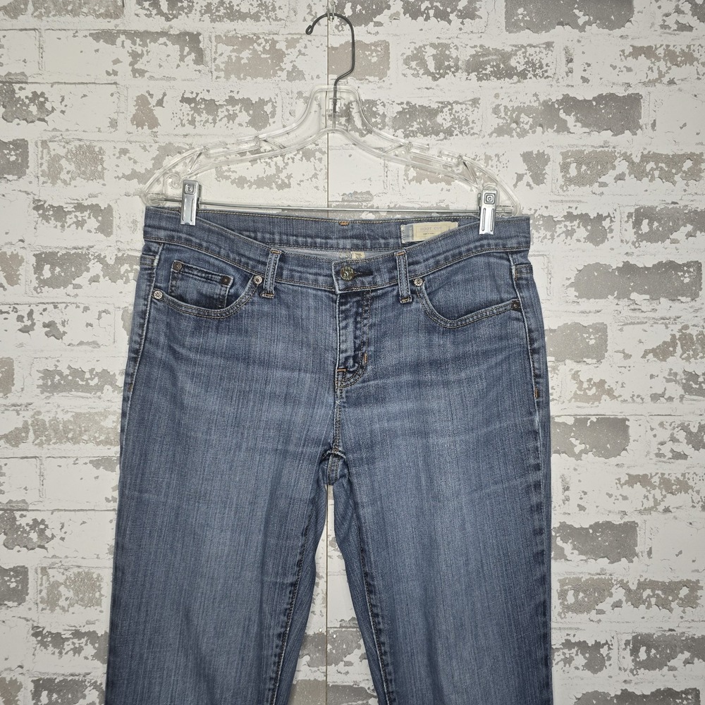 Gap Jeans Womens‎ 10XL Tall Bootcut Stretch Light Blue Wash Denim Distressed Hem - Picture 3 of 10